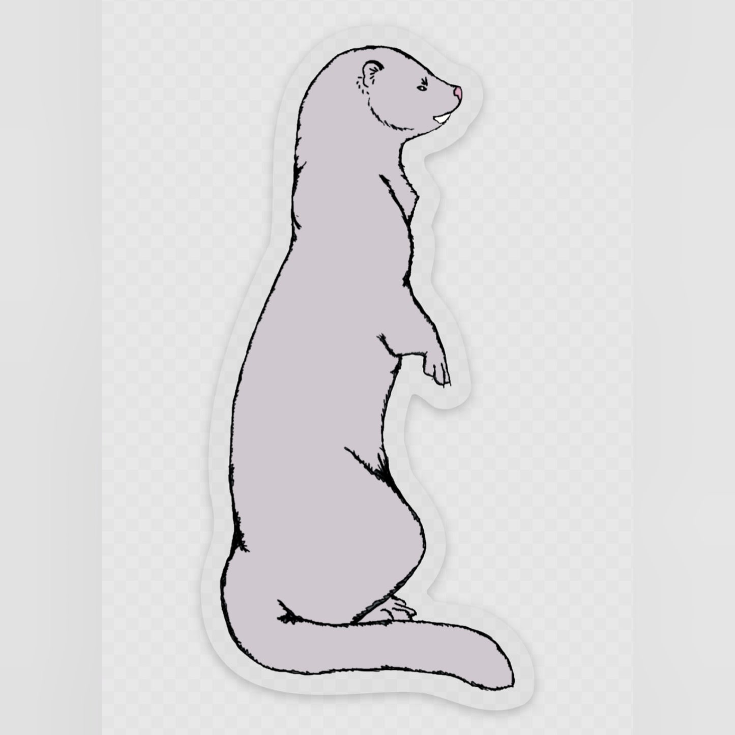 Sticker: Lysander the Mink (lavender coloration)