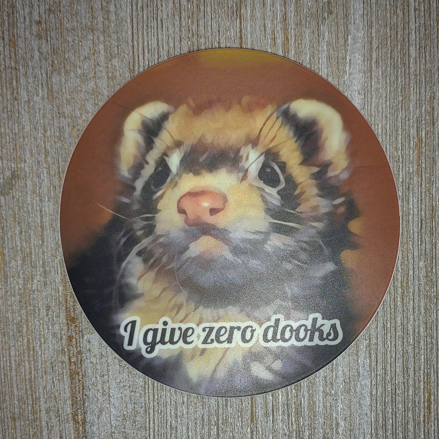 Sticker: I give zero dooks 😐