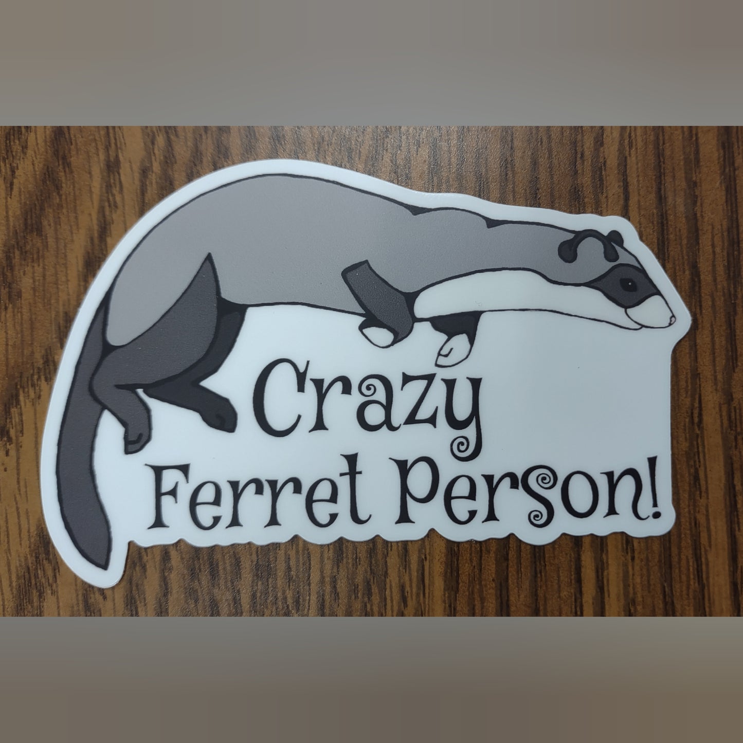 Sticker: Crazy Ferret Person