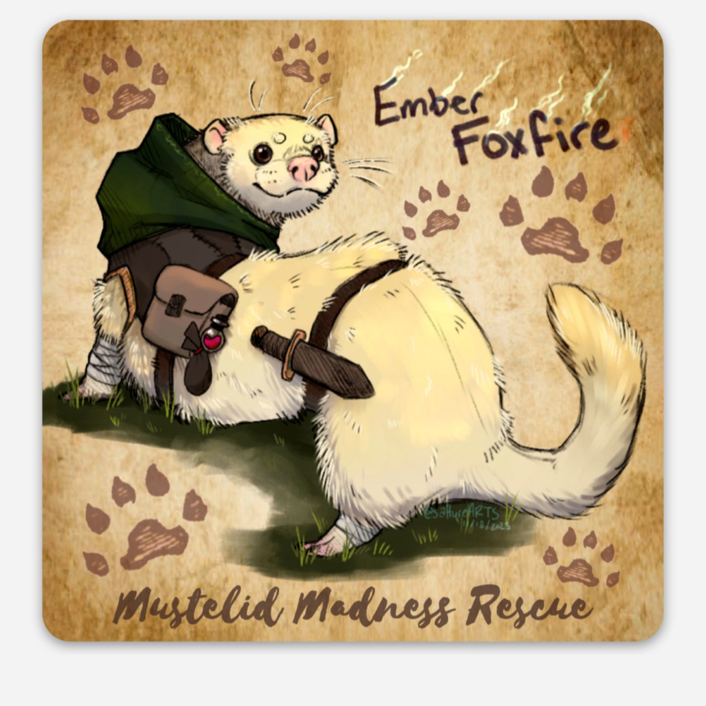 Sticker: Ember Foxfire Rebel Mink