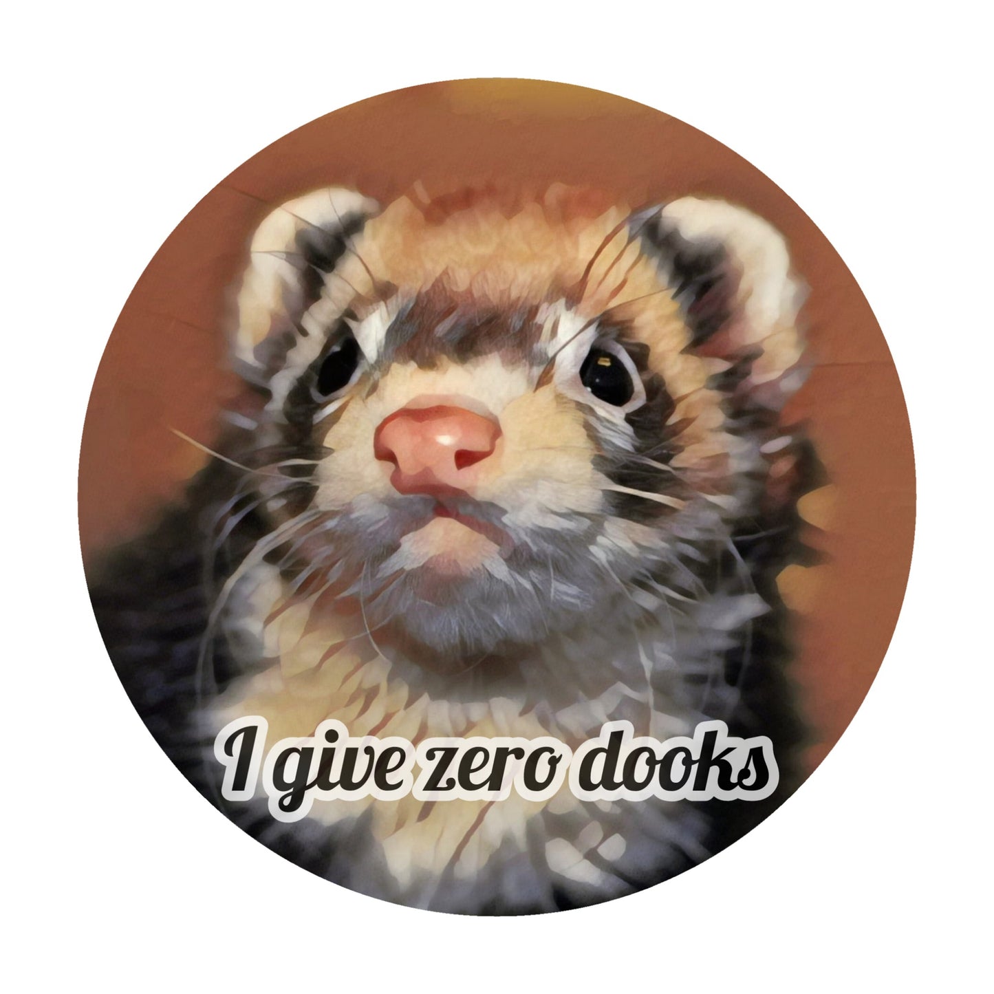 Sticker: I give zero dooks 😐