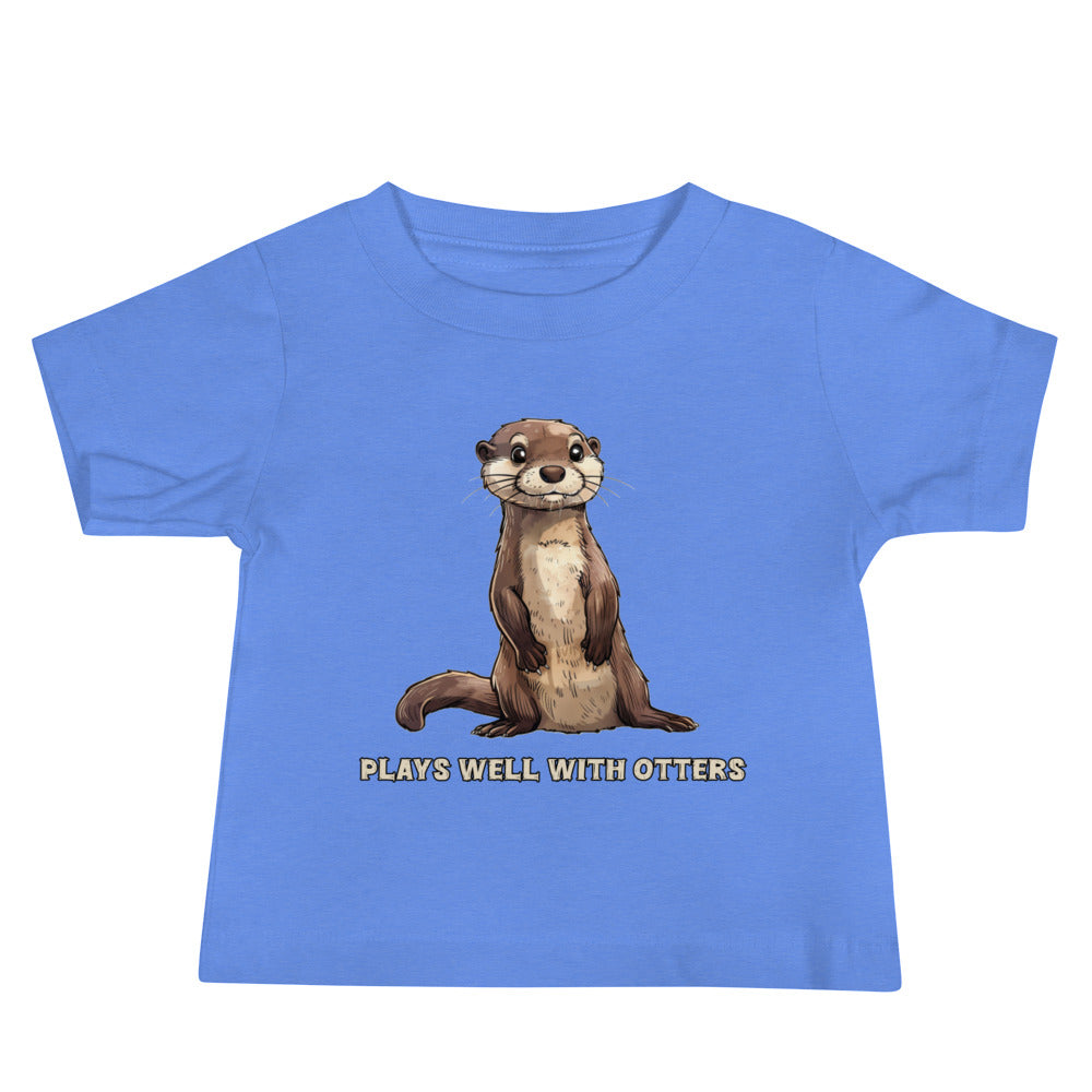 BABY Plays well with Otters Jersey Short Sleeve Tee