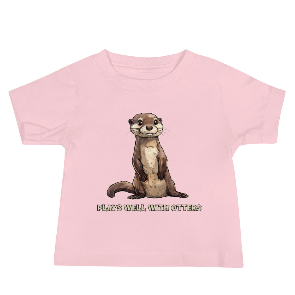 BABY Plays well with Otters Jersey Short Sleeve Tee