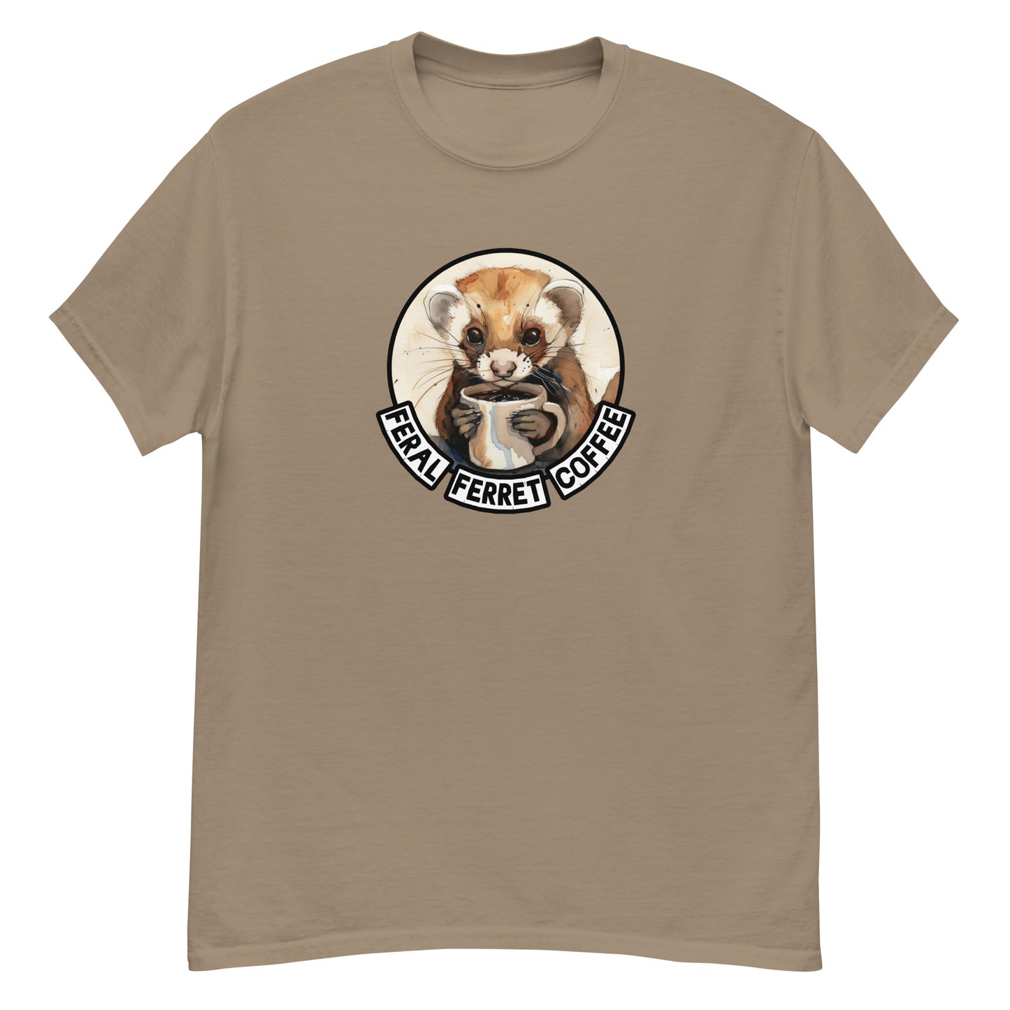 Feral Ferret Coffee, classic tee, ferret T-shirt