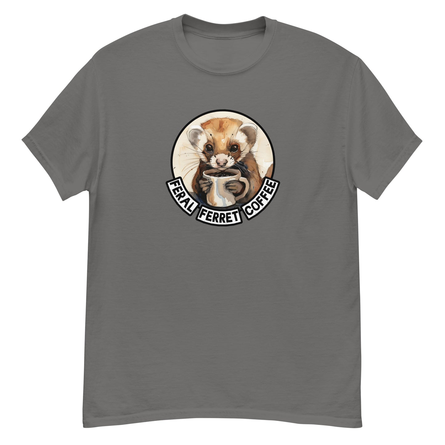 Feral Ferret Coffee, classic tee, ferret T-shirt