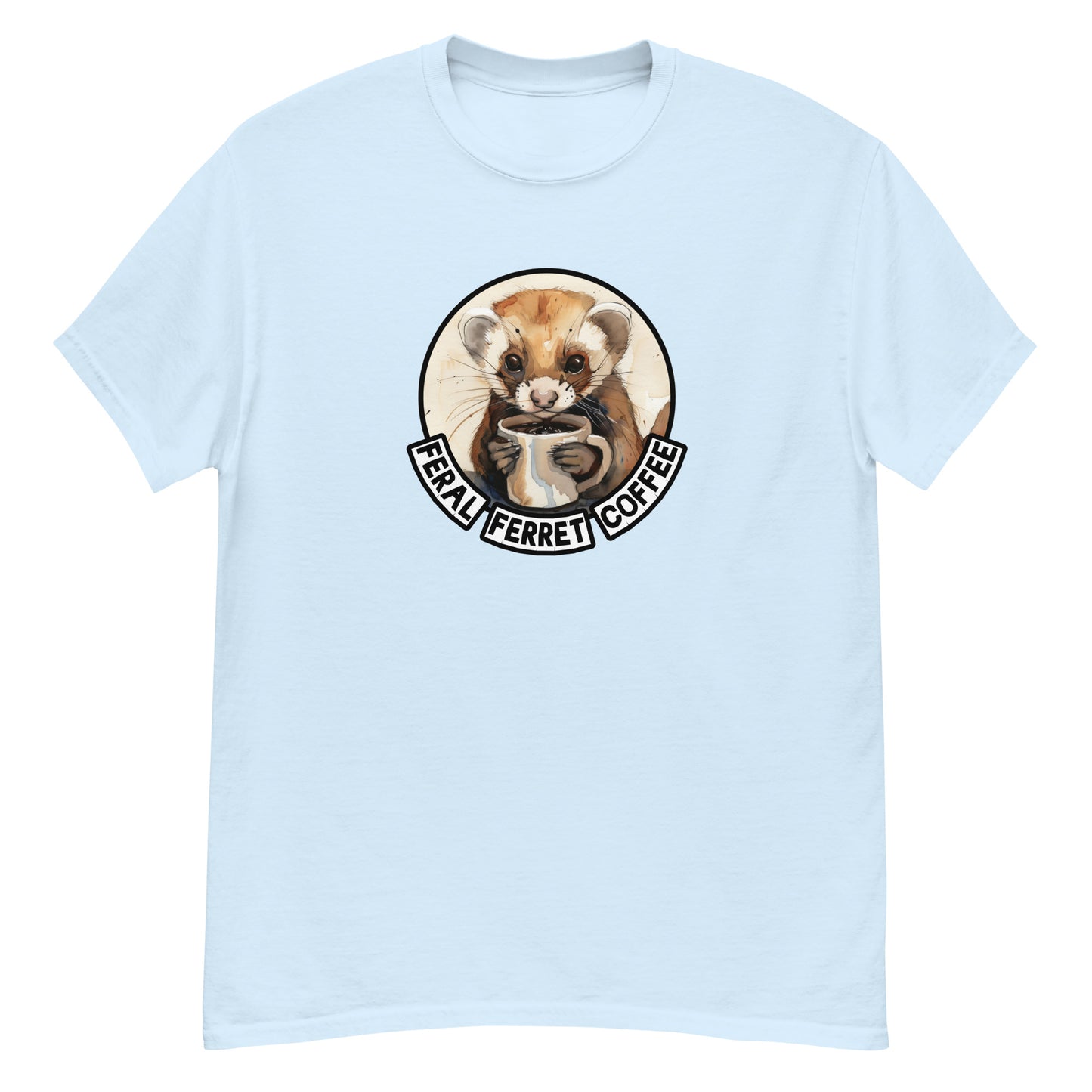 Feral Ferret Coffee, classic tee, ferret T-shirt