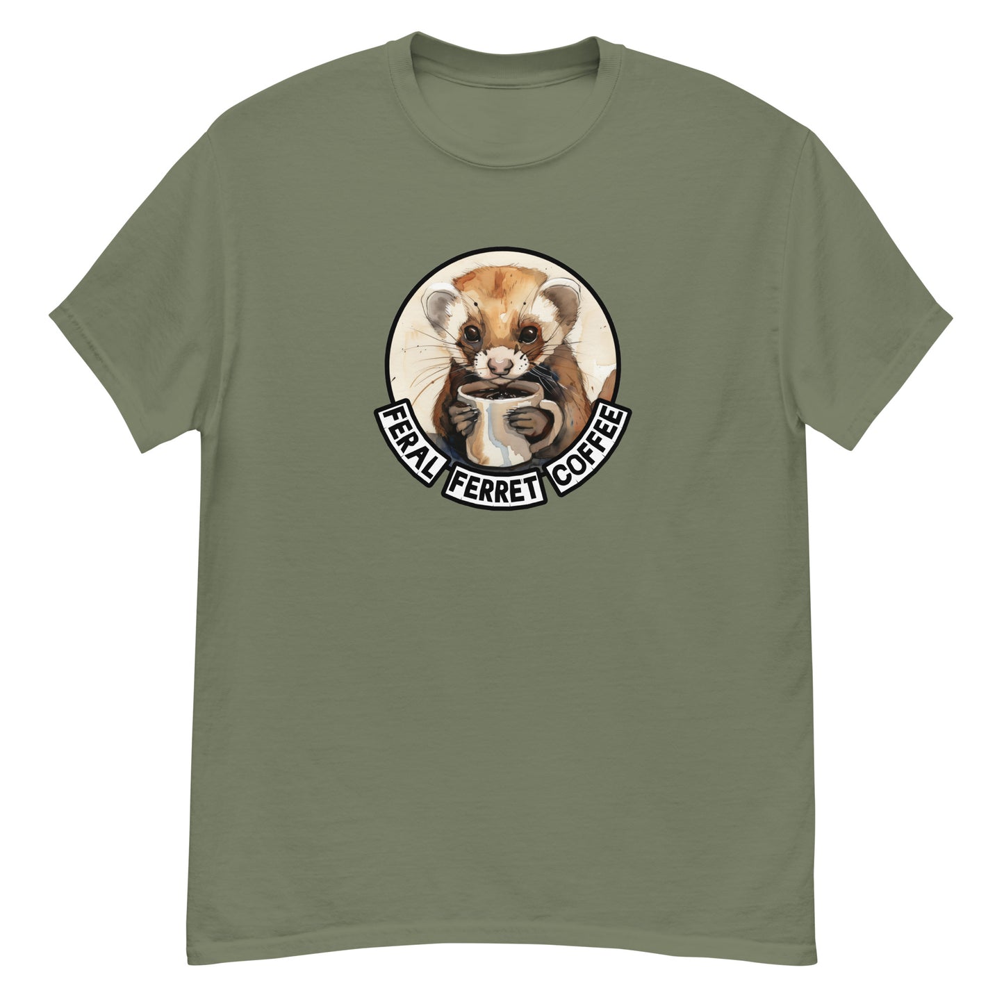 Feral Ferret Coffee, classic tee, ferret T-shirt