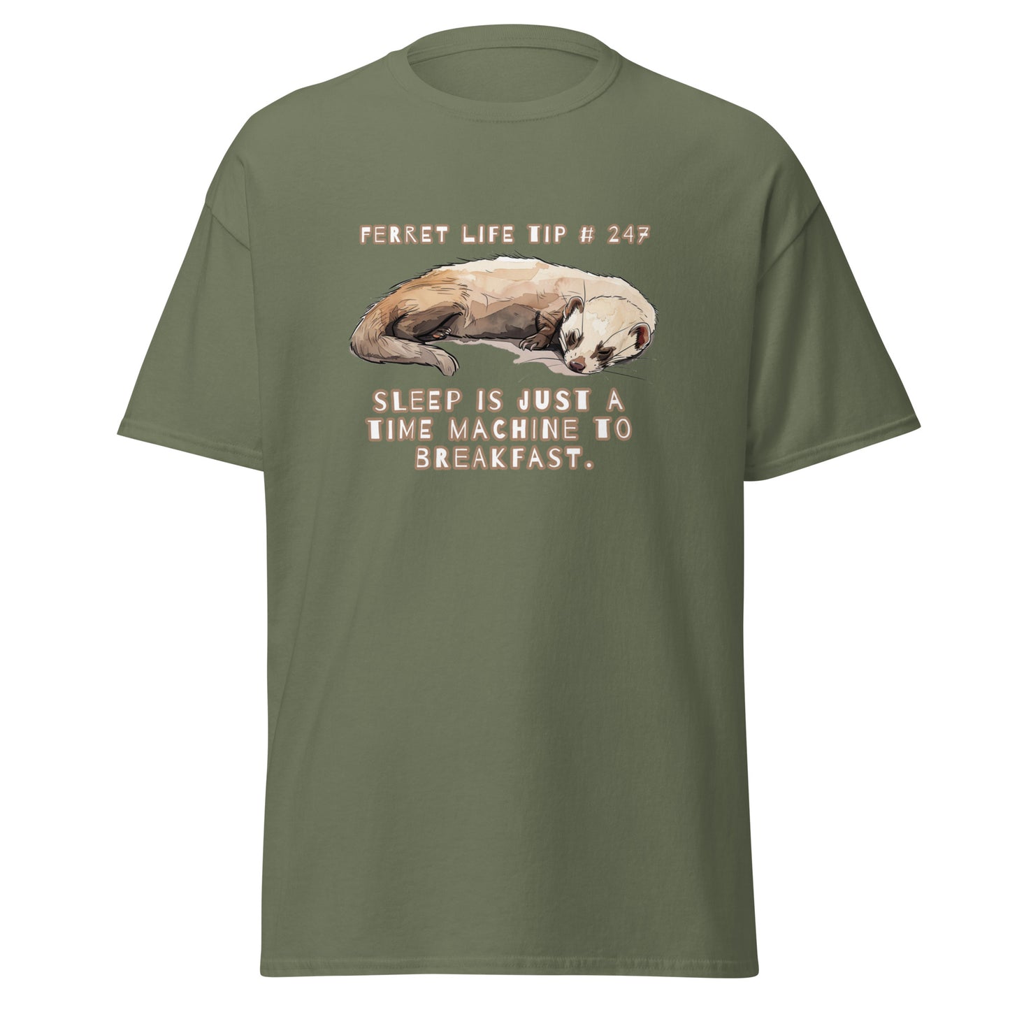 Classic tee, funny ferret T-shirt, ferret tee