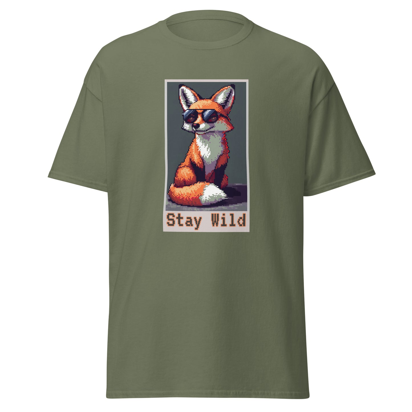 Classic tee, retro videogame tee, fix t-shirt, pixel sprite t-shirt, red fox tshirt