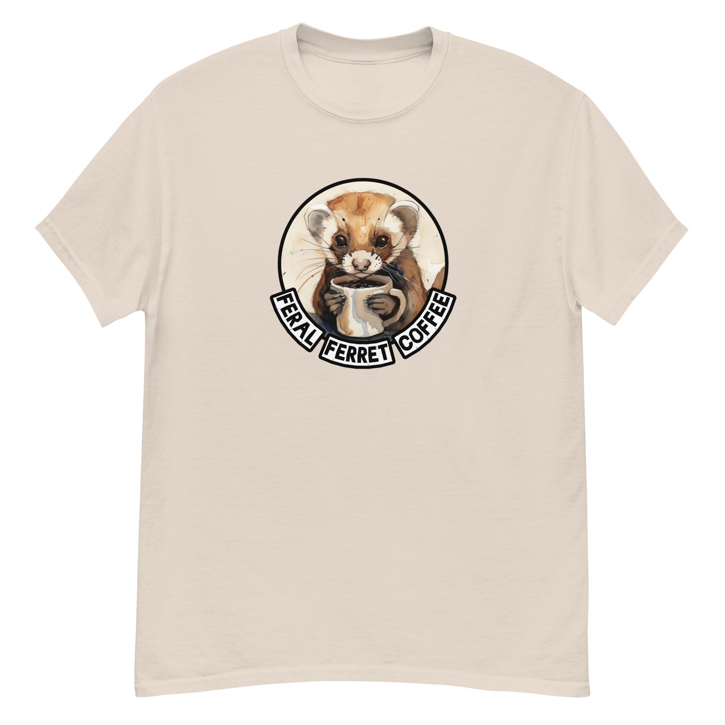 Feral Ferret Coffee, classic tee, ferret T-shirt