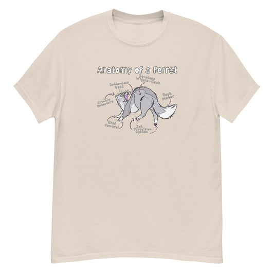 Anatomy of a ferret, funny Ferret T-shirt, classic tee