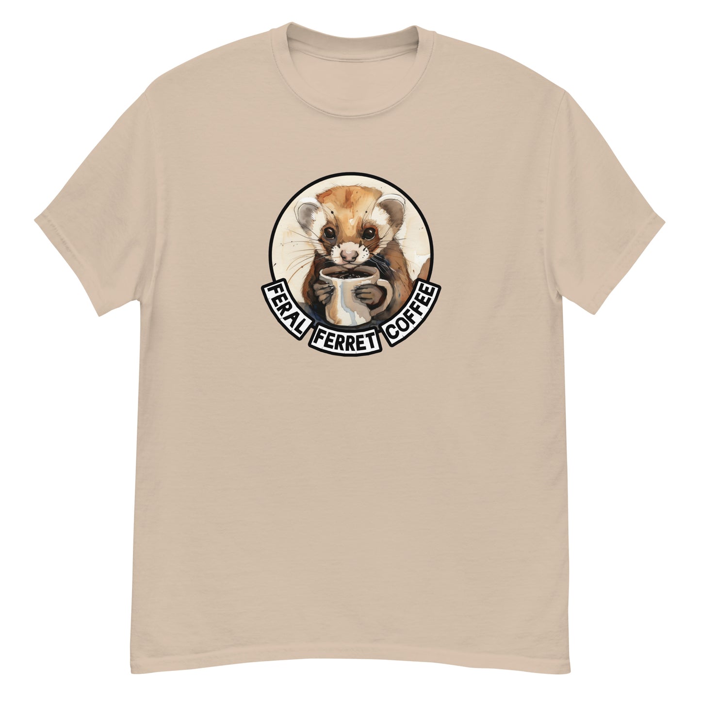 Feral Ferret Coffee, classic tee, ferret T-shirt