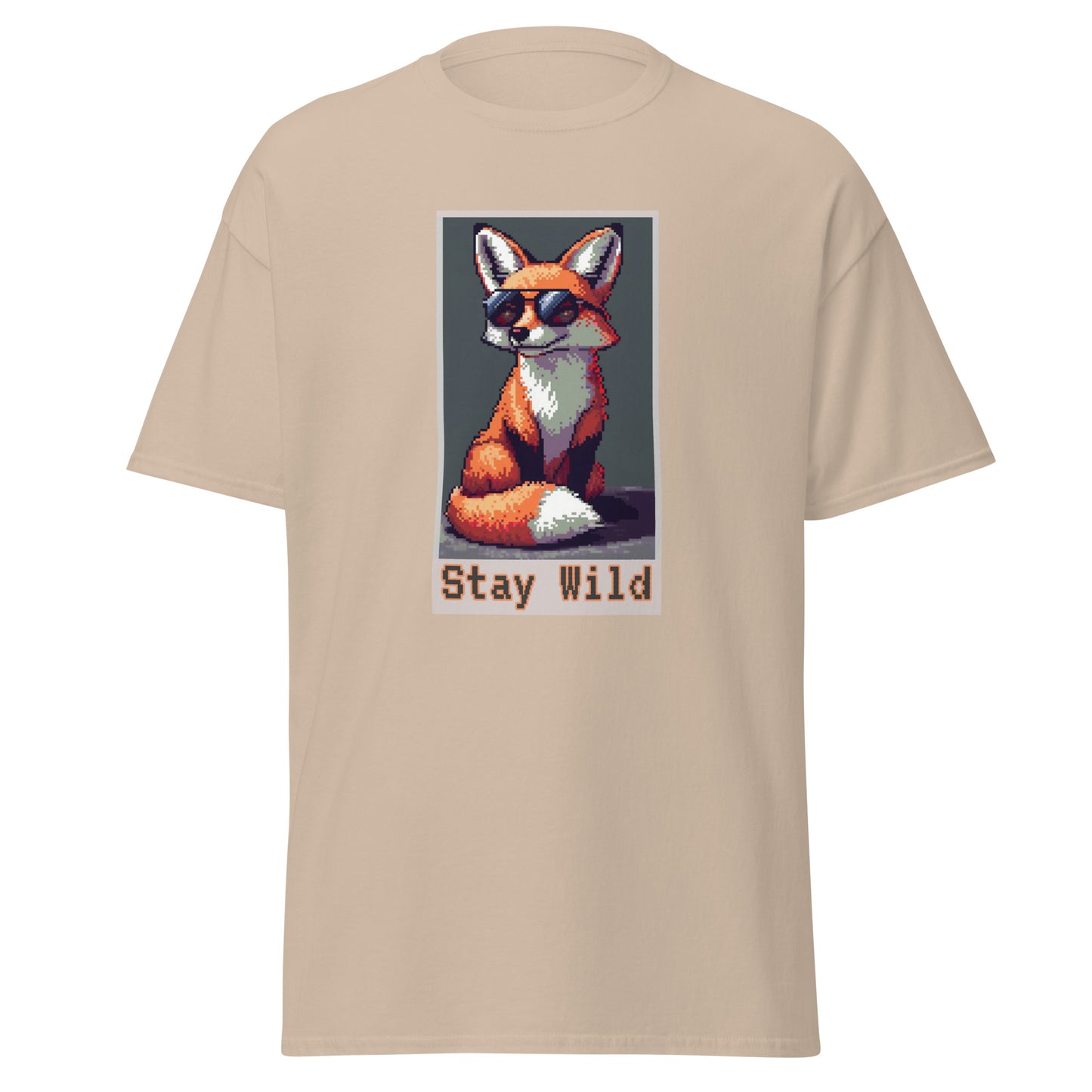 Classic tee, retro videogame tee, fix t-shirt, pixel sprite t-shirt, red fox tshirt