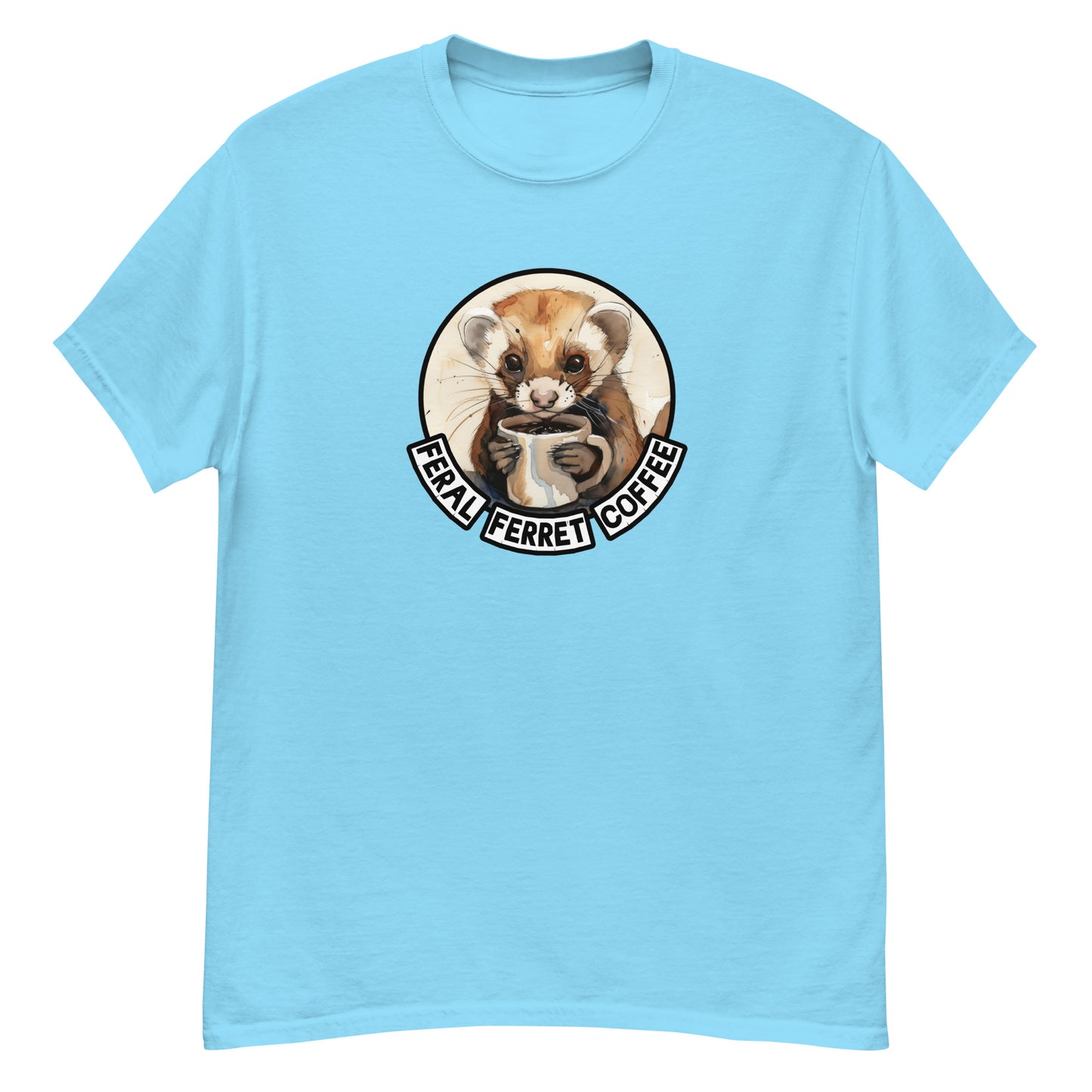 Feral Ferret Coffee, classic tee, ferret T-shirt