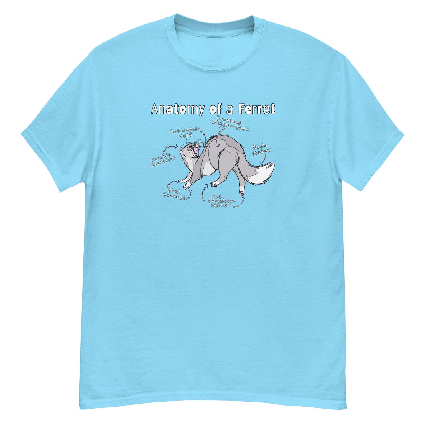 Anatomy of a ferret, funny Ferret T-shirt, classic tee