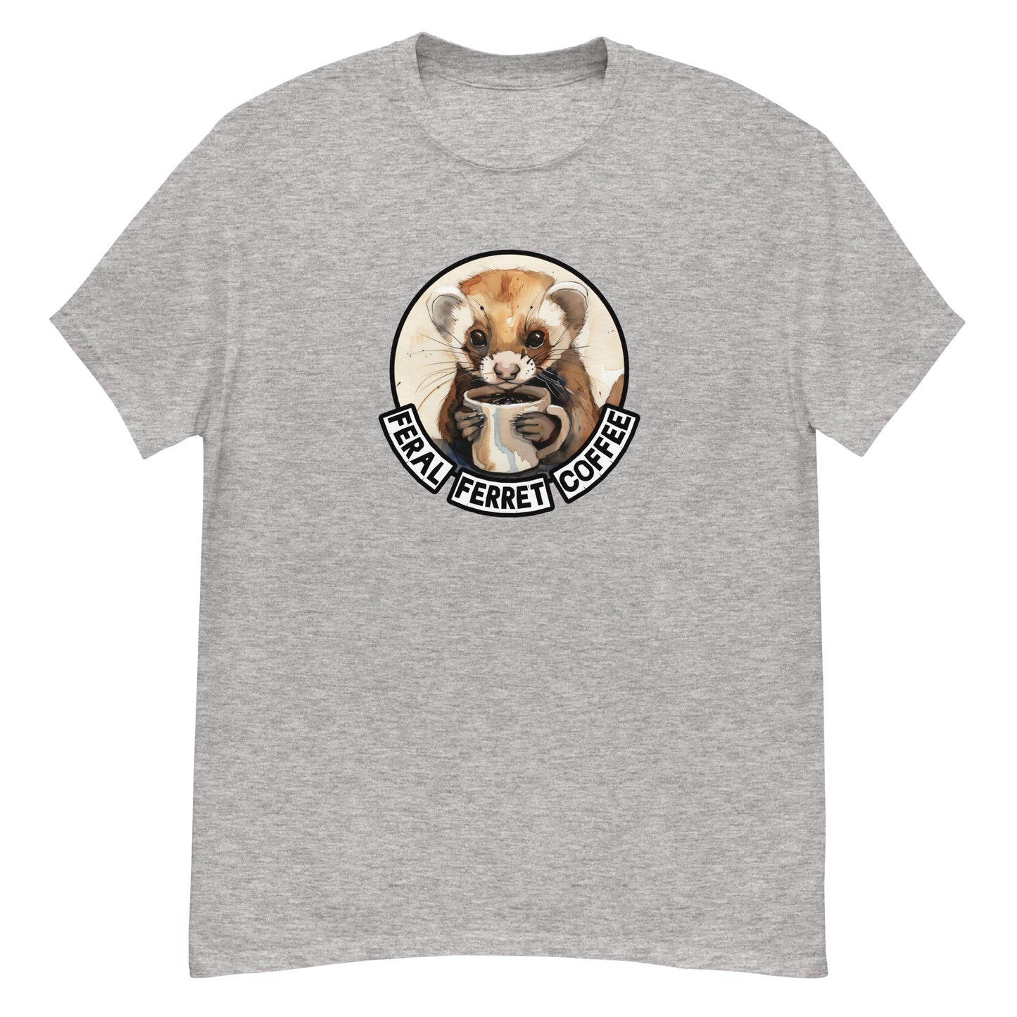 Feral Ferret Coffee, classic tee, ferret T-shirt