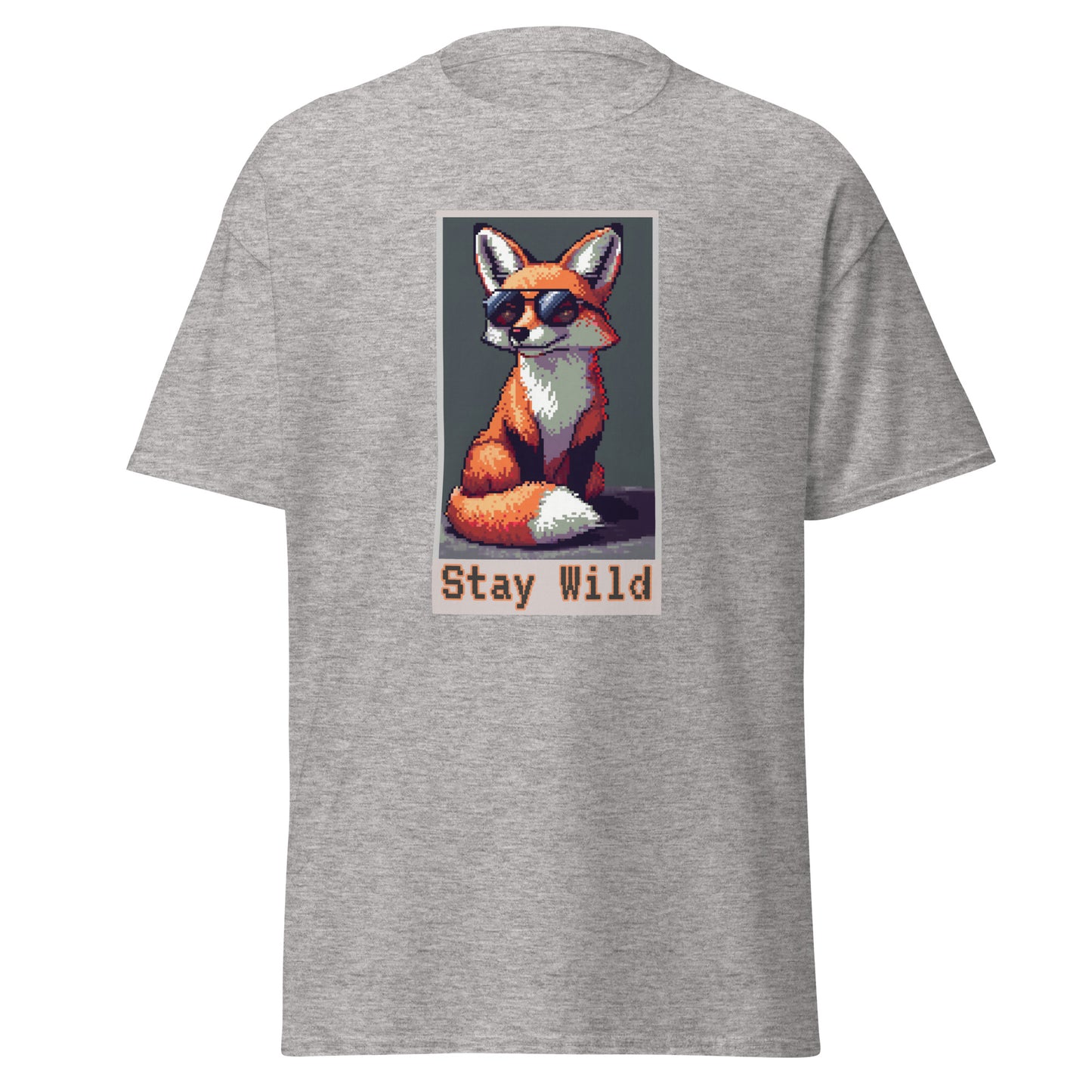 Classic tee, retro videogame tee, fix t-shirt, pixel sprite t-shirt, red fox tshirt