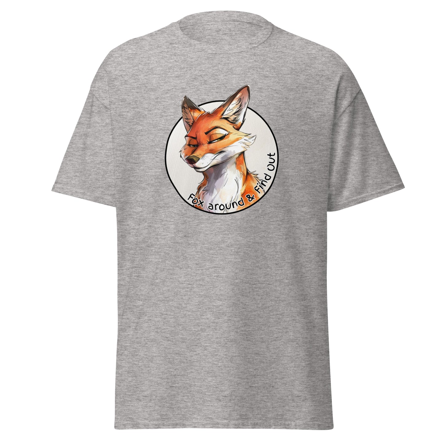 Classic tee, FAFO t-shirt, fox around and find out, funny fox shirt, red fox tshirt