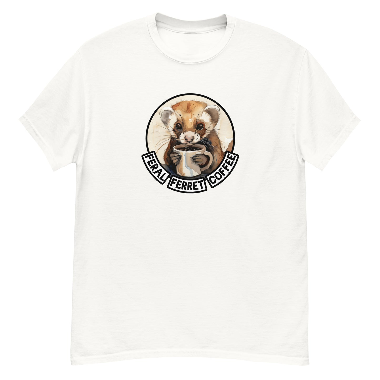 Feral Ferret Coffee, classic tee, ferret T-shirt