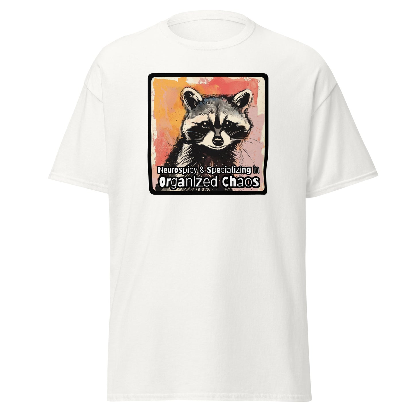 Classic tee, ADHD raccoon, neurospicy shirt, raccoon T-shirt