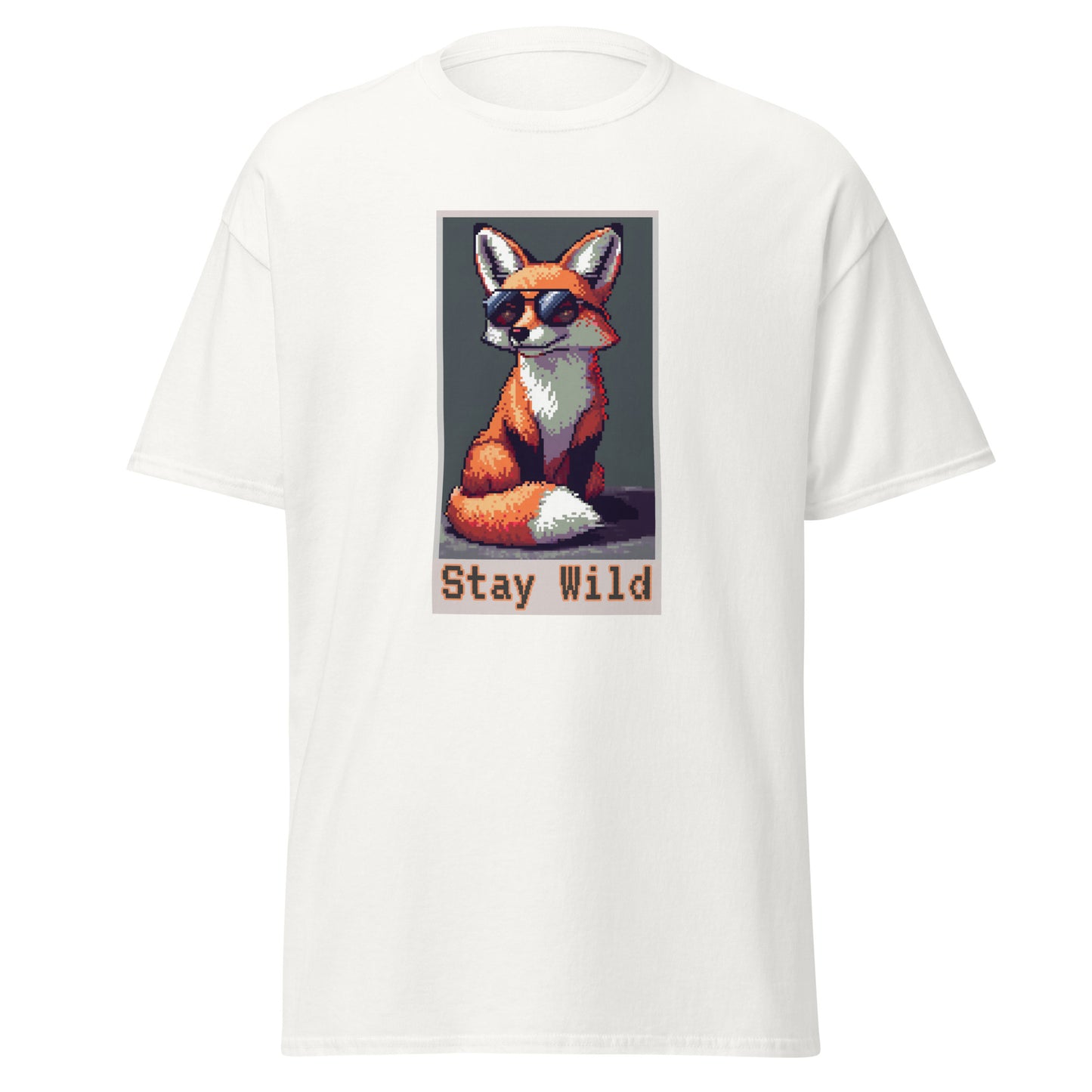 Classic tee, retro videogame tee, fix t-shirt, pixel sprite t-shirt, red fox tshirt