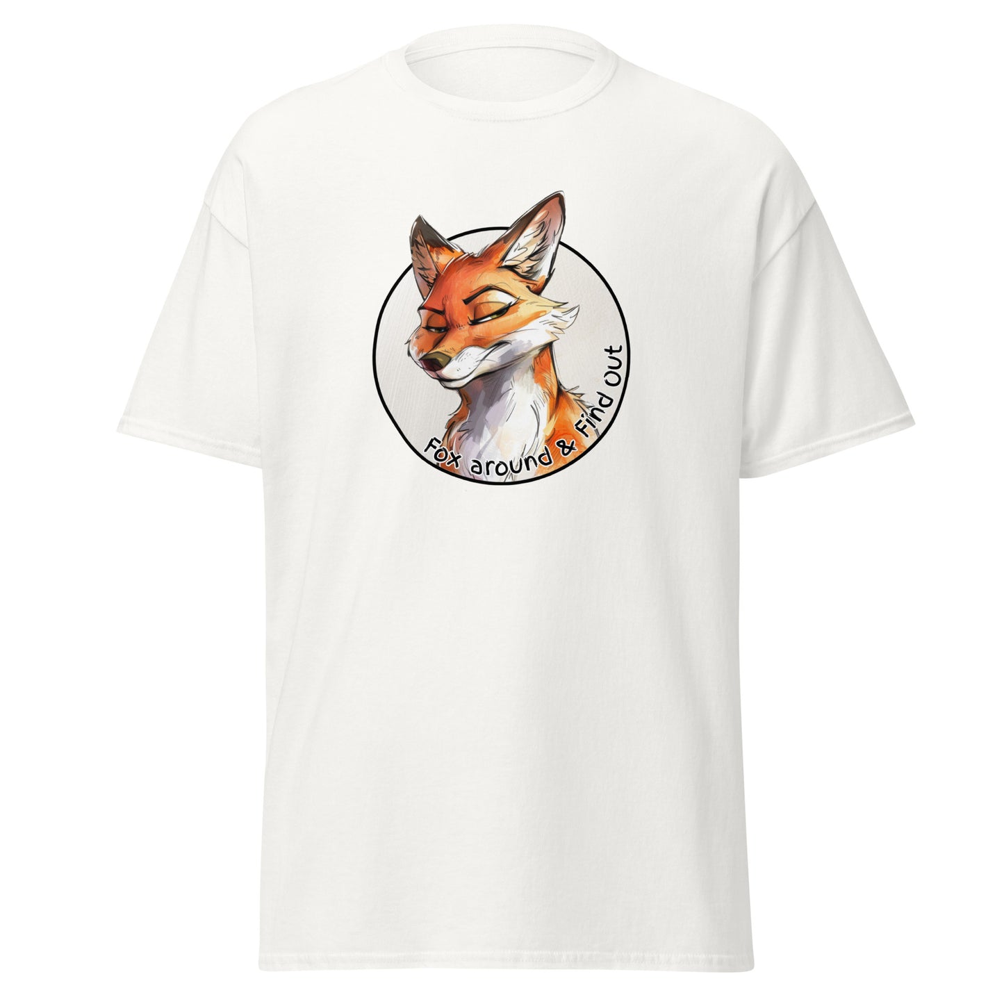 Classic tee, FAFO t-shirt, fox around and find out, funny fox shirt, red fox tshirt