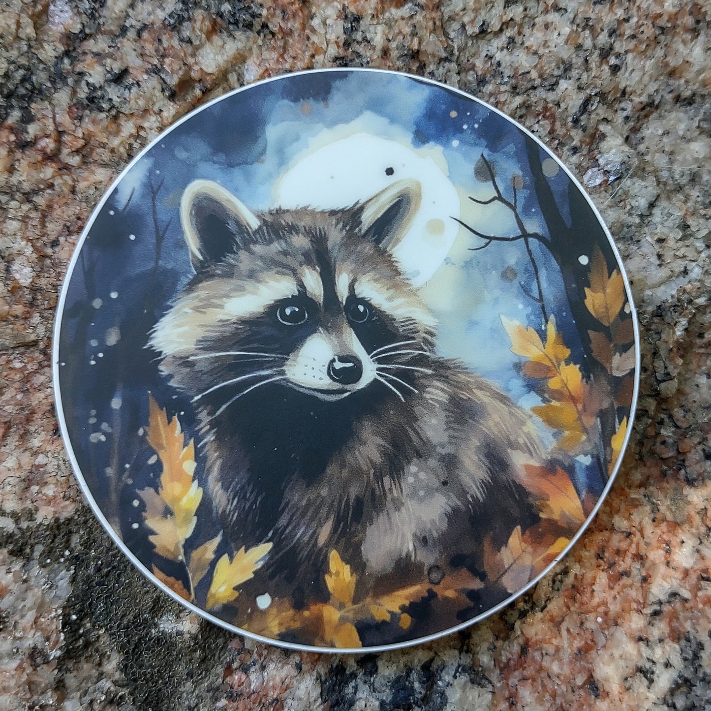 Limited Edition Sticker: Autumn Raccoon