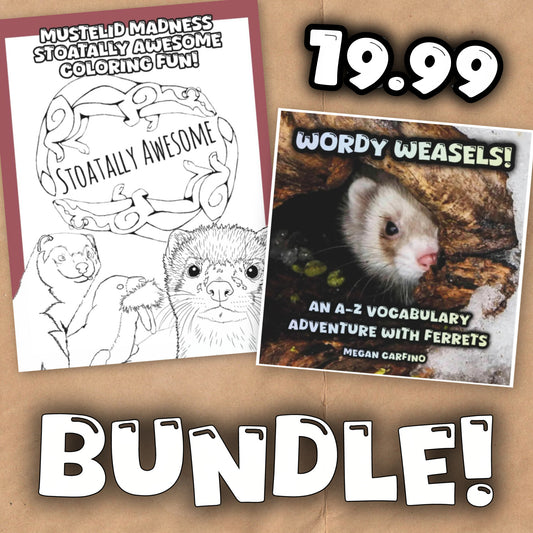 Mustelid Madness Kids Bundle: Coloring Book + A-Z Vocabulary Adventure + stickers! (Signed copy)