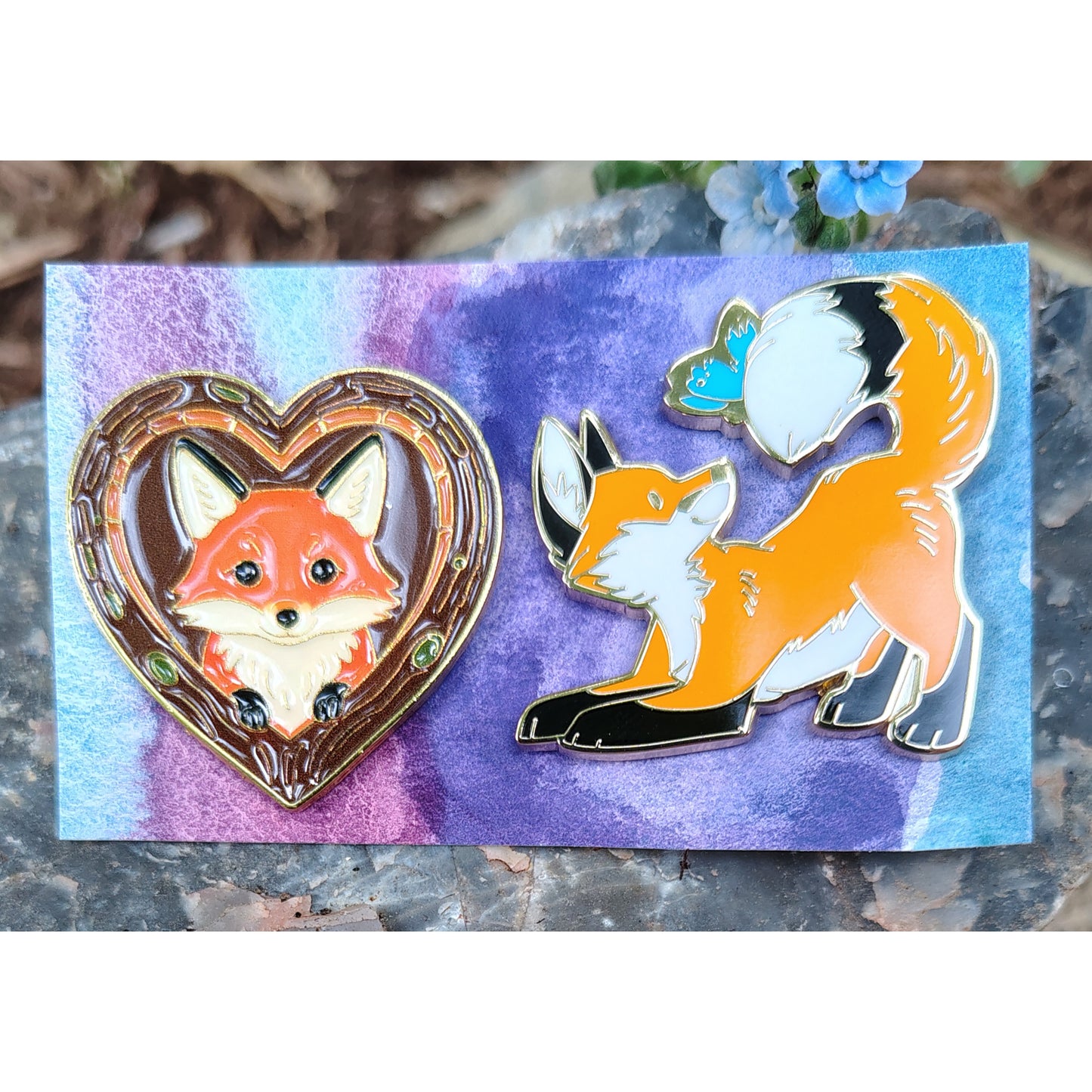 Fox Pins: set of two