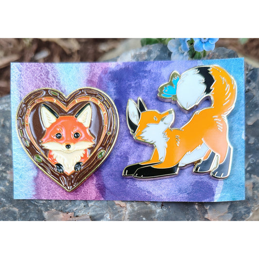 Fox Pins: set of two