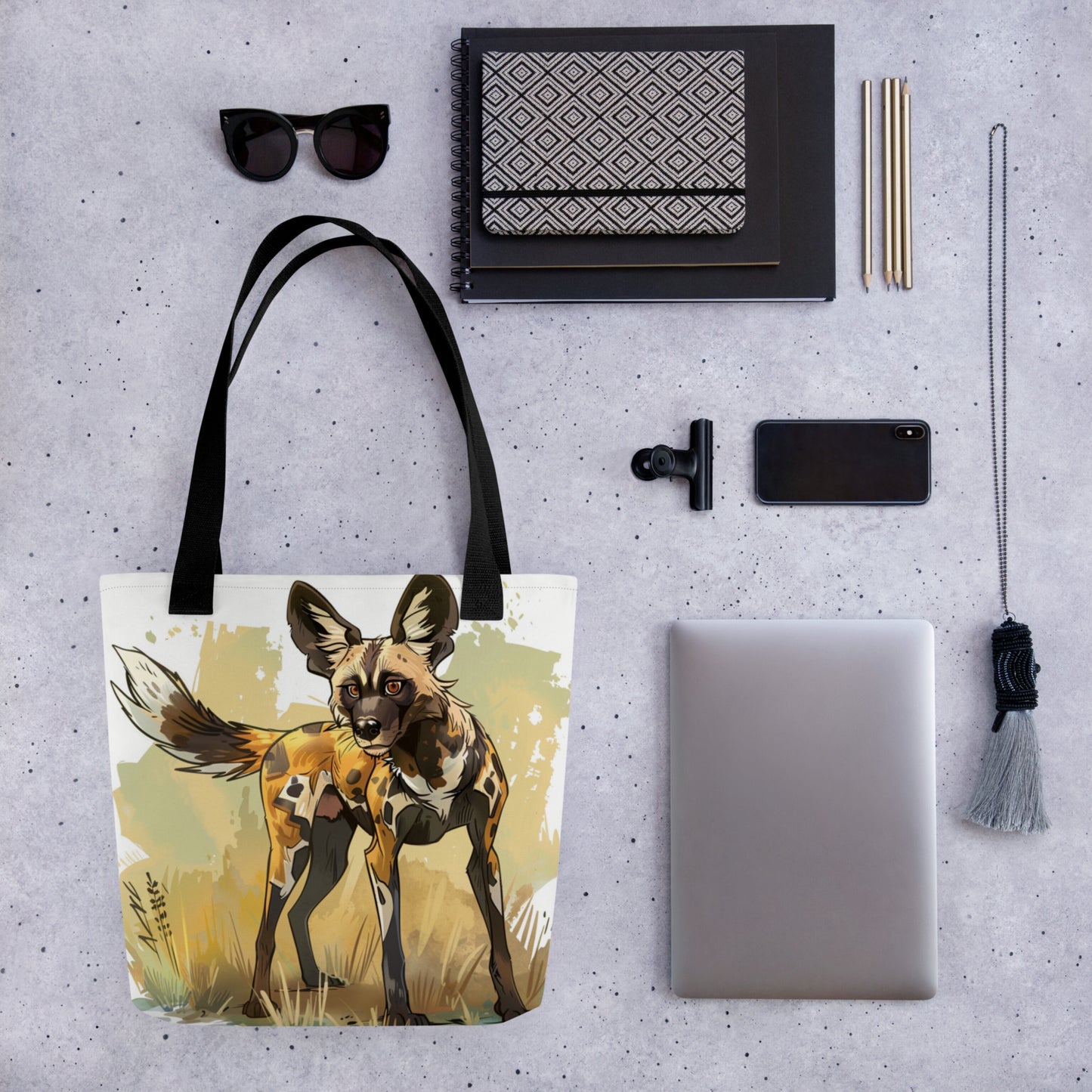 African Wild Dog Tote Bag