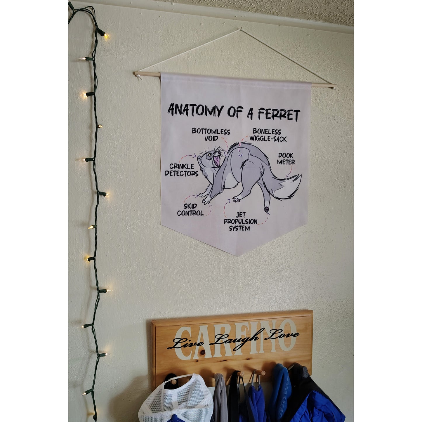 Anatomy of a ferret Pennant banner
