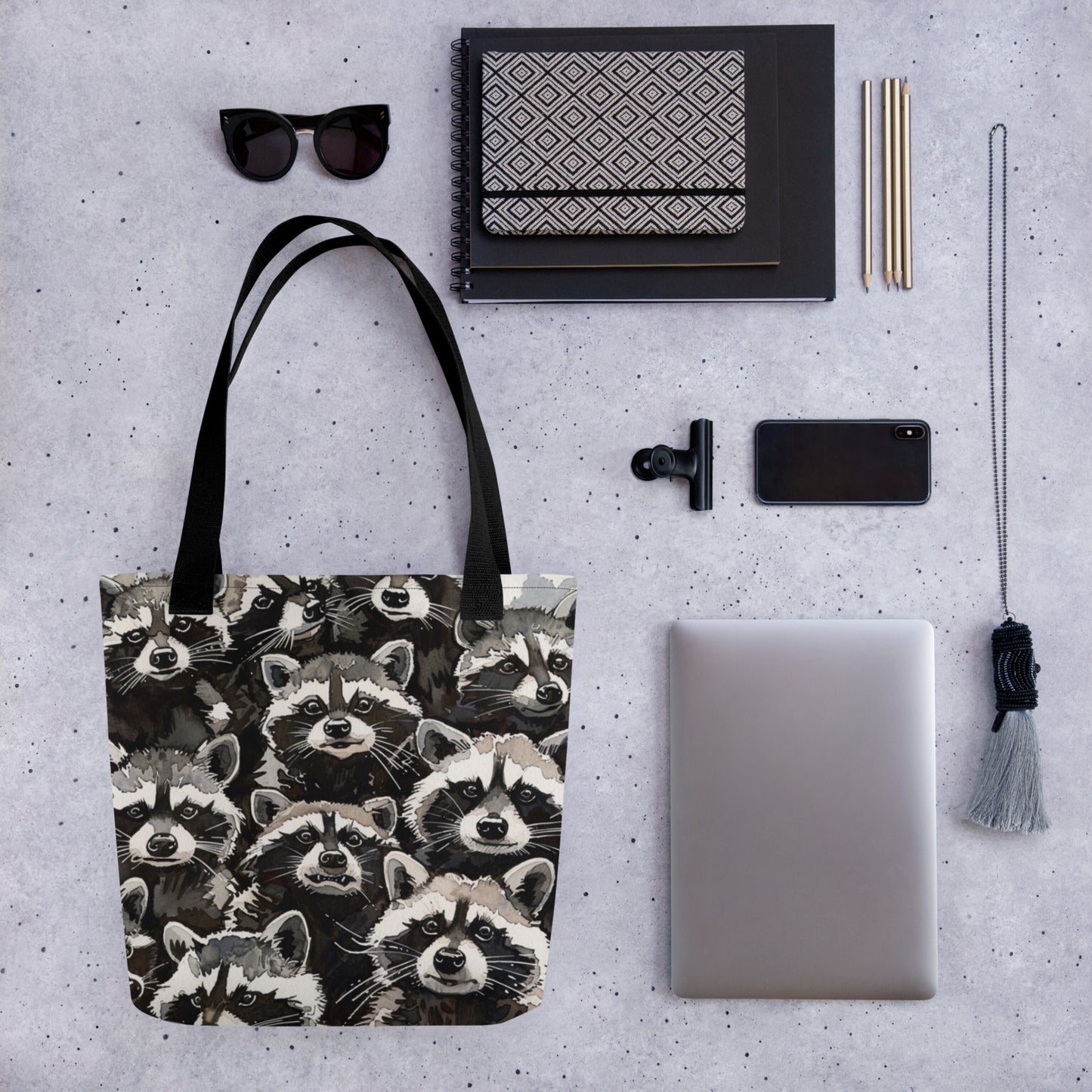 Raccoon Invasion Tote Bag