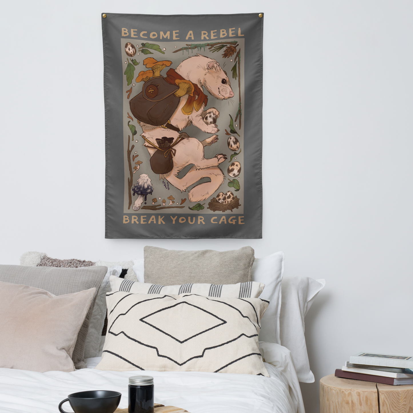 Break Your Cage Indoor wall tapestry
