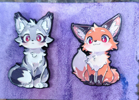 Fox Pins: set of two