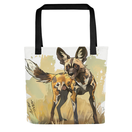 African Wild Dog Tote Bag