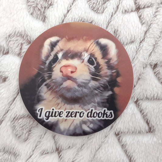 Sticker: I give zero dooks 😐