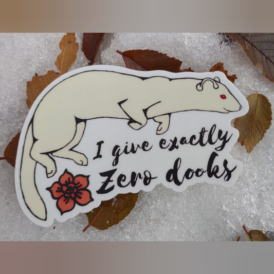 Sticker: I give exactly zero dooks