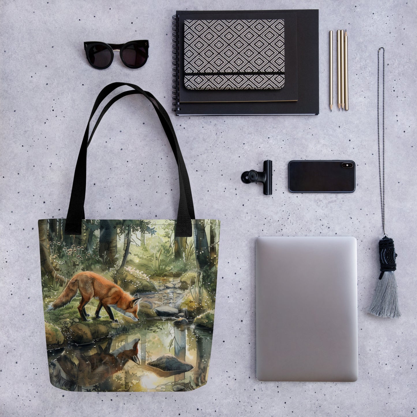 Fox Reflections Tote Bag