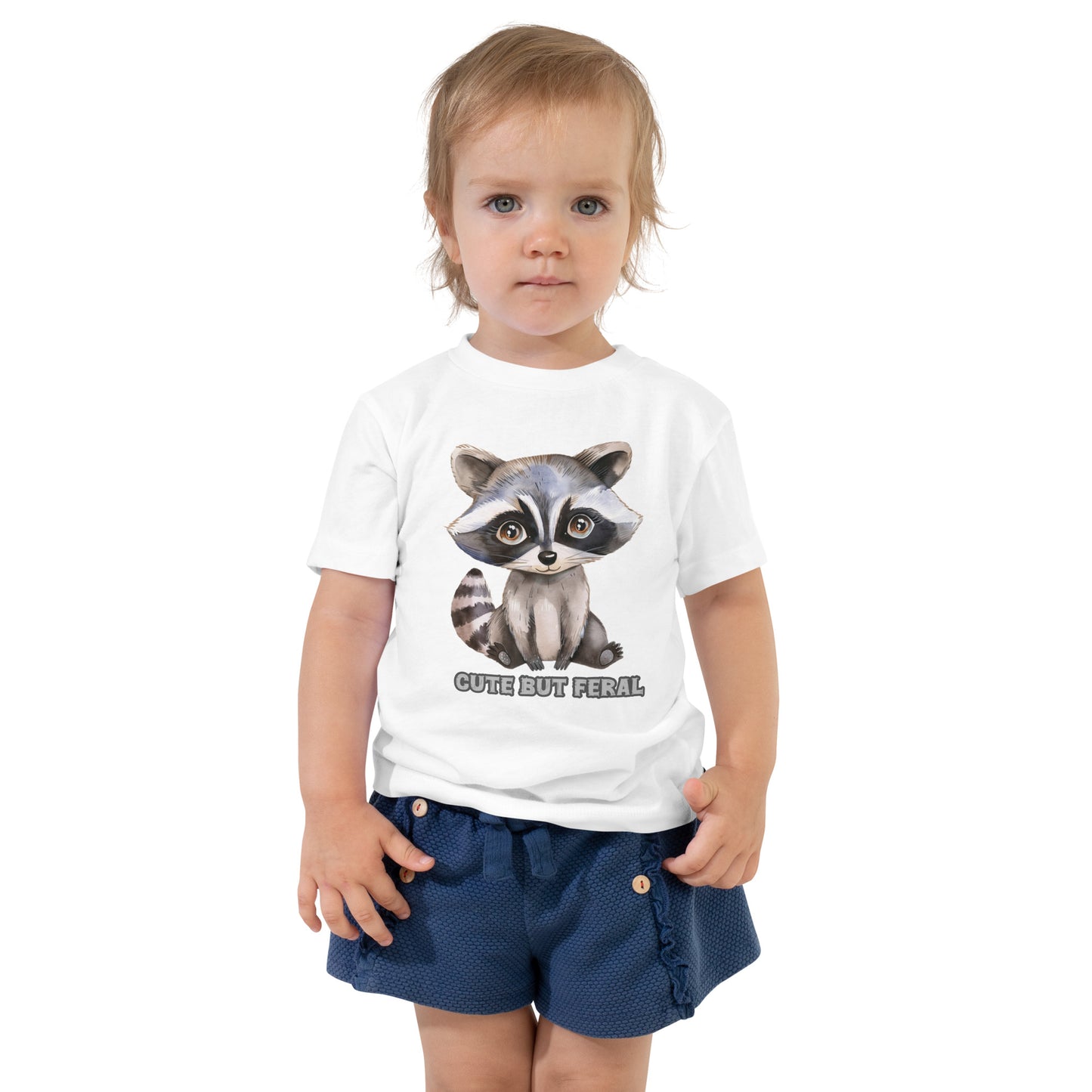 TODDLER Cute but Feral Raccoon tee