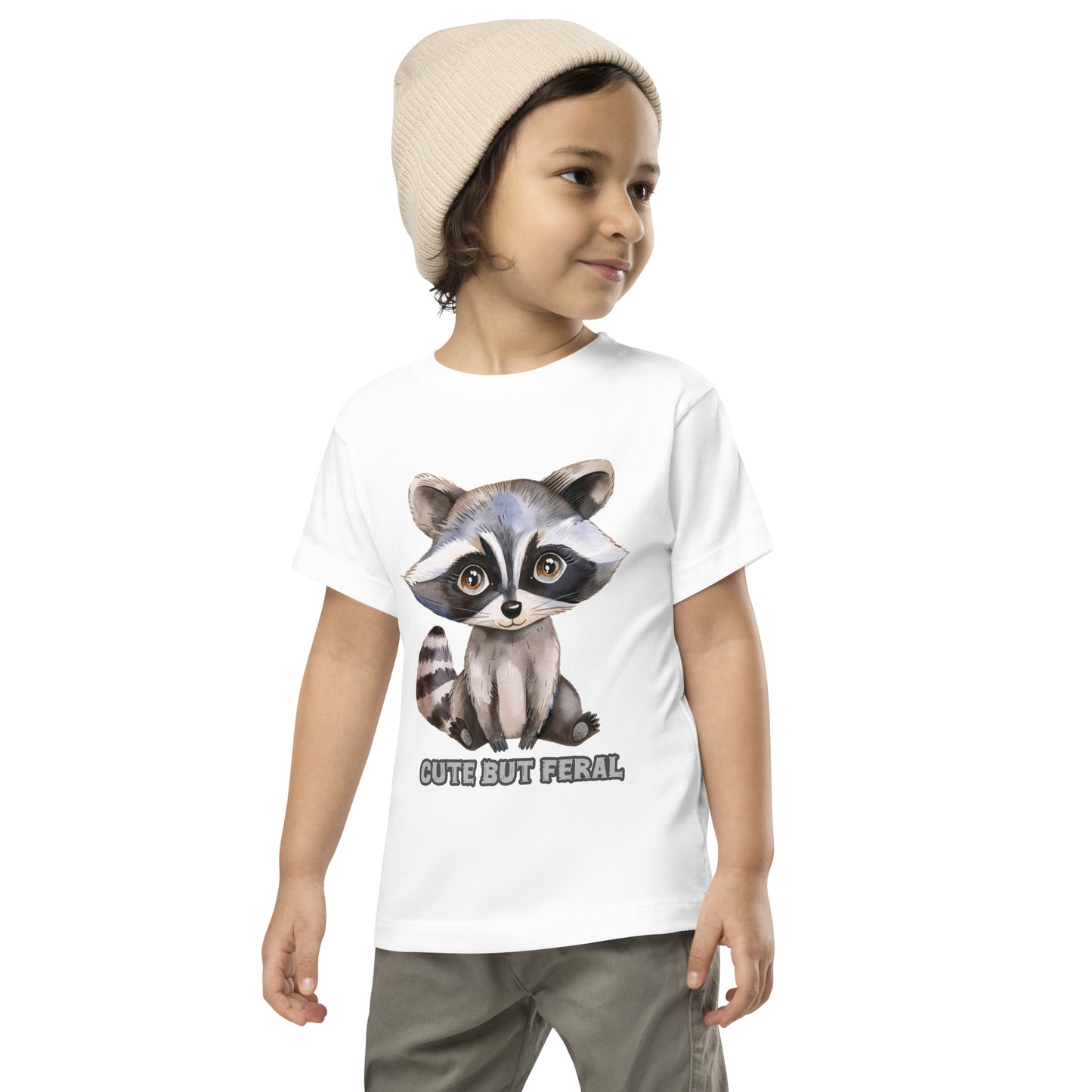 TODDLER Cute but Feral Raccoon tee