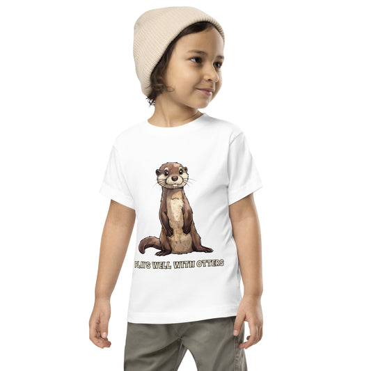 TODDLER Plays well with Otters Short Sleeve Tee