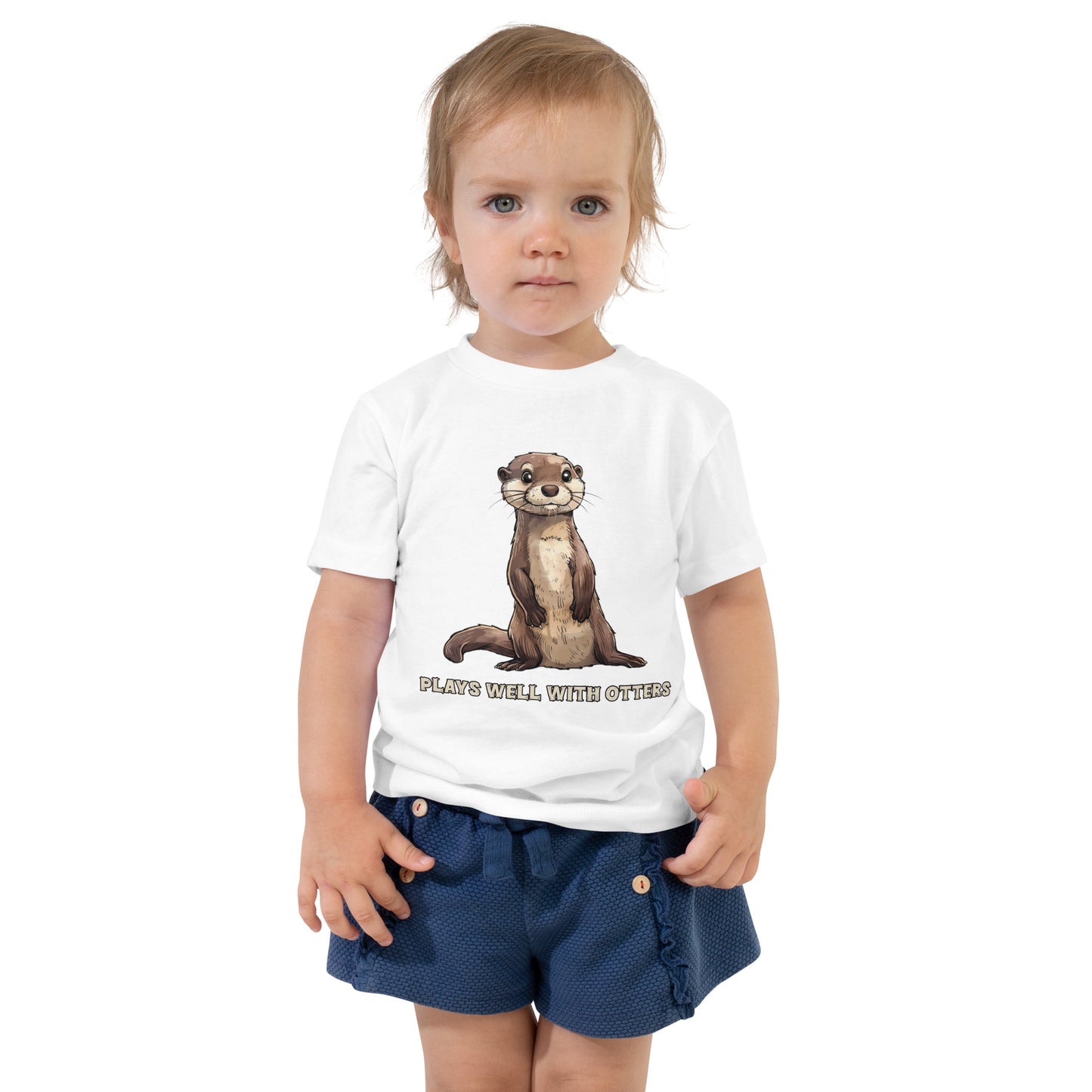 TODDLER Plays well with Otters Short Sleeve Tee