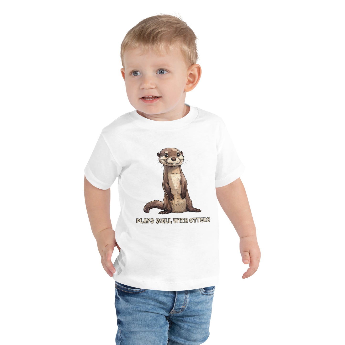 TODDLER Plays well with Otters Short Sleeve Tee