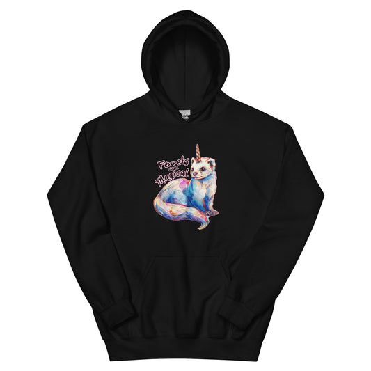 Unisex Hoodie, ferret hoodie, ferrets are magical hoodie