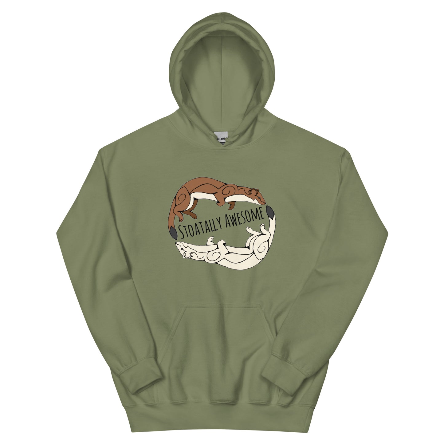 Unisex Hoodie, stoatally Awesome hoodie, stoat hoodie, weasel hoodie, ermine hoodie, Mustelid hoodie